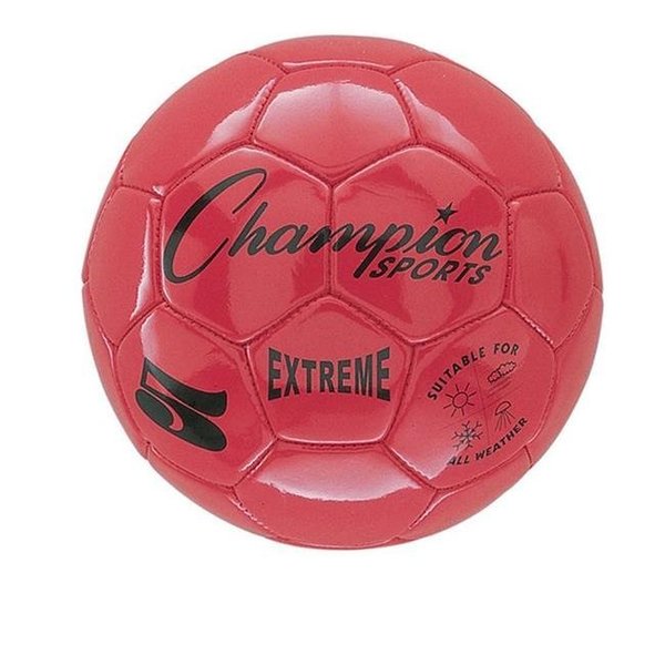 Champion Sports Champion Sports CHSEX5RD 5 Size Extreme Series Soccer Ball - Red CHSEX5RD